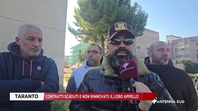11 DICEMBRE 2025   TARANTO   CONTRATTI SCADUTI E NON RINNOVATI IL LORO APPELLO