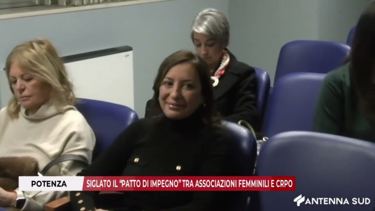 1O DICEMBRE 2025 – POTENZA: SIGLATO IL “PATTO DI IMPEGNO” TRA ASSOCIAZIONI FEMMINILI E CRPO