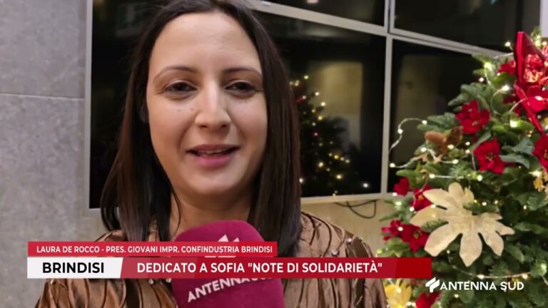 11 DICEMBRE 2025   BRINDISI   DEDICATO A SOFIA   NOTE DI SOLIDARIETÀ