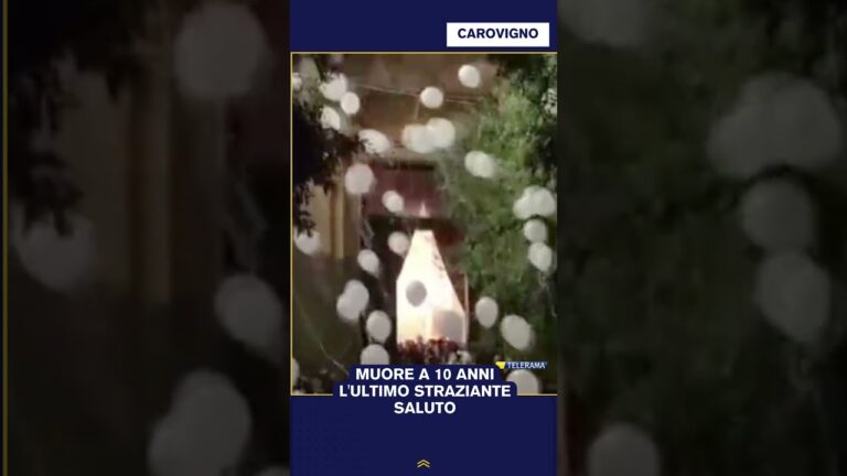 Muore a 10 anni, l’ultimo straziante saluto