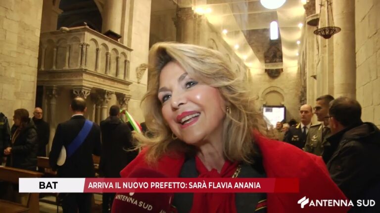 12 DICEMBRE 2025 – BAT. ARRIVA IL NUOVO PREFETTO, SARÀ FLAVIA ANANIA