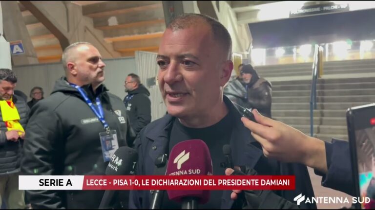 12 DICEMBRE 2025 – SERIE A, LECCE – PISA 1- 0 LE DICHIARAZIONI DEL PRESIDENTE DAMIANI