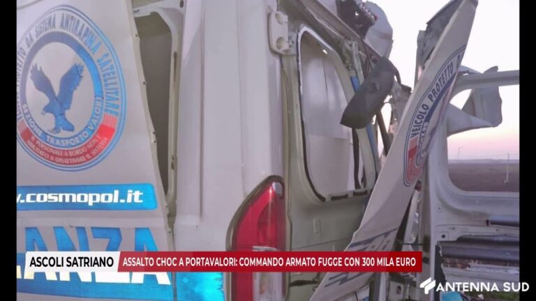 12 DICEMBRE 2025 – ASCOLI S.: ASSALTO CHOC A PORTAVALORI, COMMANDO ARMATO FUGGE CON 300 MILA EURO