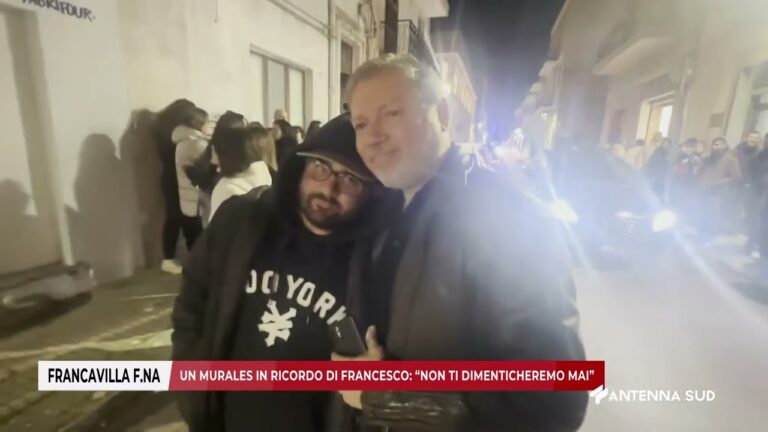 12 DICEMBRE 2025   FRANCAVILLA UN MURALES IN RICORDO DI FRANCESCO: “NON TI DIMENTICHEREMO MAI”
