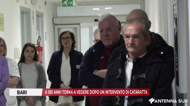 13 DICEMBRE 2025 – BARI, A 100 ANNI TORNA A VEDERE DOPO UN INTERVENTO DI CATARATTA