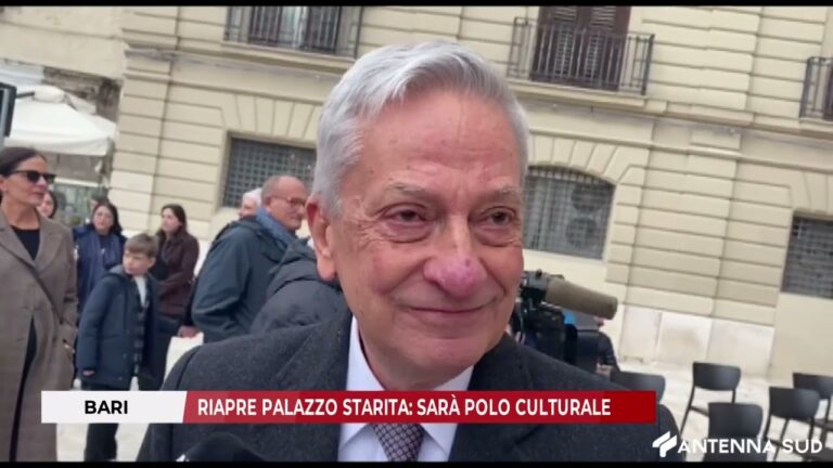 13 DICEMBRE 2025 – BARI, RIAPRE PALAZZO STARITA. SARÀ POLO CULTURALE