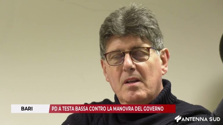 12 DICEMBRE 2025 – BARI: PD A TESTA BASSA CONTRO MANOVRA DEL GOVERNO