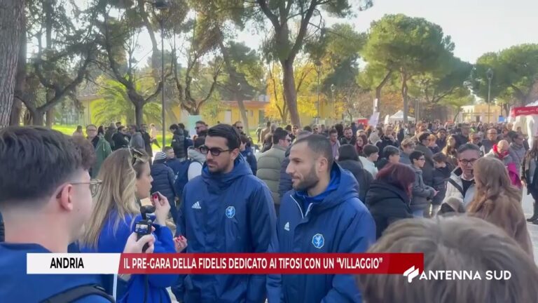 15 DICEMBRE 2025 – ANDRIA, IL PRE GARA DELLA FIDELIS DEDICATO AI TIFOSI CON UN “VILLAGGIO”