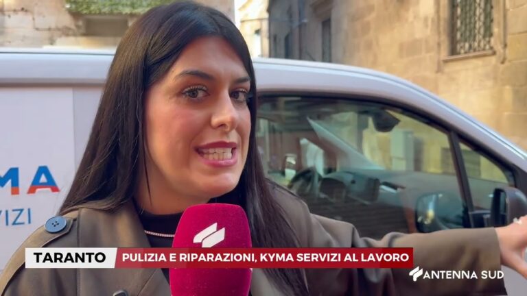 15 DICEMBRE 2025   TARANTO   PULIZIA E RIPARAZIONI, KYMA SERVIZI AL LAVORO