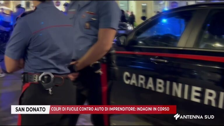 15 DICEMBRE 2025   SAN DONATO   COLPI DI FUCILE CONTRO AUTO DI IMPRENDITORE    INDAGINI IN CORSO
