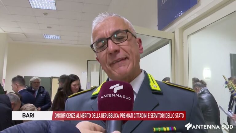 15 DICEMBRE 2025 – BARI / ONORIFICENZE MERITO DELLA REPUBBLICA PREMIATI SERVITORI DELLO STATO