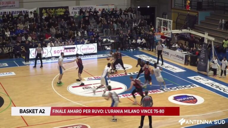 15 DICEMBR 2025 – BASKET A2 / FINALE AMARO PER RUVO L’URANIA MILANO VINCE 75-80
