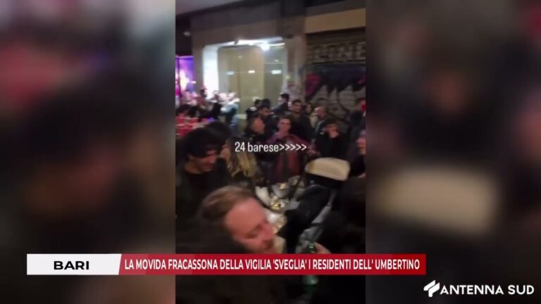 25 DICEMBRE 2025 – BARI, LA MOVIDA FRACASSONA DELLA VIGILIA ‘SVEGLIA’ I RESIDENTI DELL’ UMBERTINO