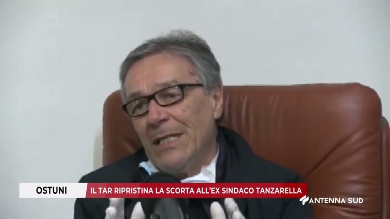 24 DICEMBRE 2025   OSTUNI BR   IL TAR RIPRISTINA LA SCORTA ALL’EX SINDACO TANZARELLA