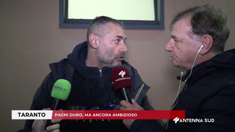 05 GENNAIO 2026 – TARANTO – PAGNI DURO, MA ANCORA AMBIZIOSO
