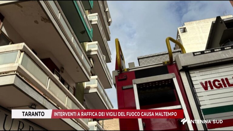 05 GENNAIO 2026   TARANTO    INTERVENTI A RAFFICA DEI VIGILI DEL FUOCO CAUSA MALTEMPO
