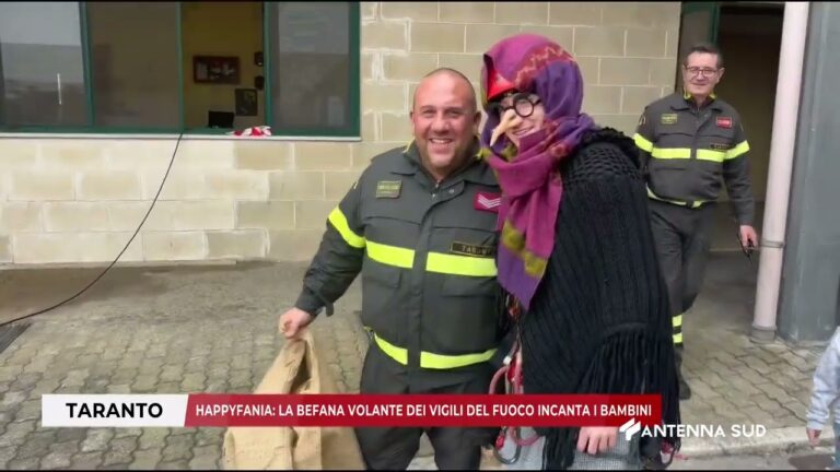 06 GENNAIO 2026 – TARANTO – HAPPYFANIA: LA BEFANA VOLANTE DEI VIGILI DEL FUOCO INCANTA I BAMBINI