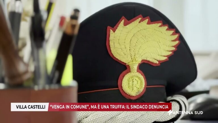 08 GENNAIO 2026   VILLA CASTELLI BR “VENGA IN COMUNE”, MA È UNA TRUFFA: IL SINDACO DENUNCIA