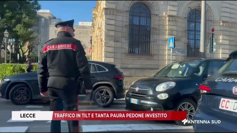 08 GENNAIO 2026   LECCE   TRAFFICO IN TILT E TANTA PAURA PEDONE INVESTITO
