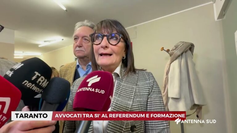 10 GENNAIO 2026 – TARANTO – AVVOCATI TRA SI’ AL REFERENDUM E FORMAZIONE
