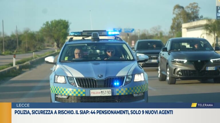Polizia, sicurezza a rischio. Il SIAP: 44 pensionamenti, solo 9 nuovi agenti
