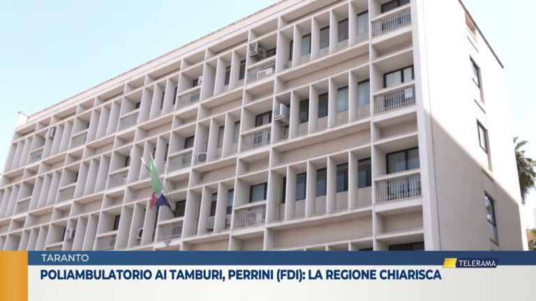 Poliambulatorio ai Tamburi, Perrini (Fdi): la regione chiarisca