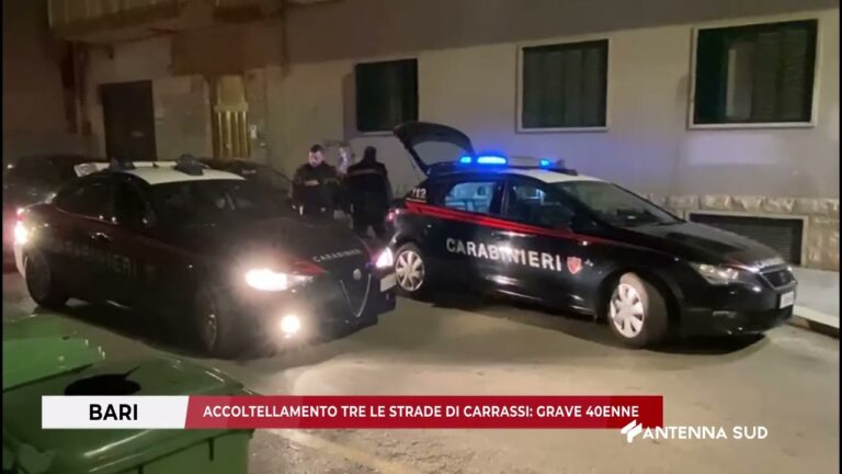 17 GENNAIO 2026   BARI   ACCOLTELLAMENTO TRE LE STRADE DI CARRASSI; GRAVE 40ENNE