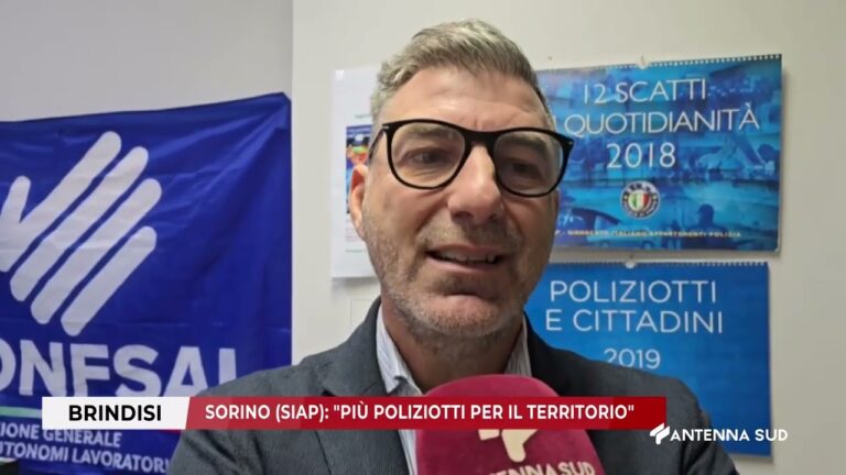 16 GENNAIO 2026 – BRINDISI – SORINO (SIAP): ”PIÙ POLIZIOTTI PER IL TERRITORIO”