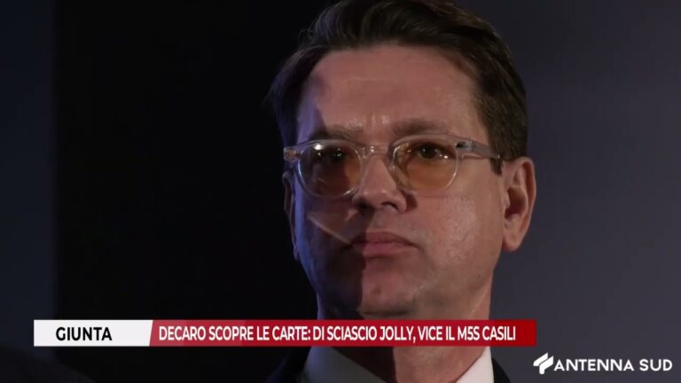 16 GENNAIO 2026 – GIUNTA, DECARO SCOPRE LE CARTE: DI SCIASCIO JOLLY, VICE IL M5S CASILI