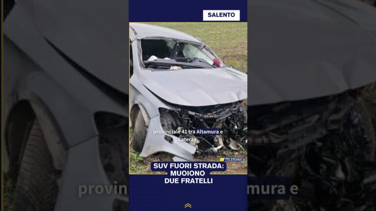 SUV FUORI STRADA: MUOIONO DUE FRATELLI