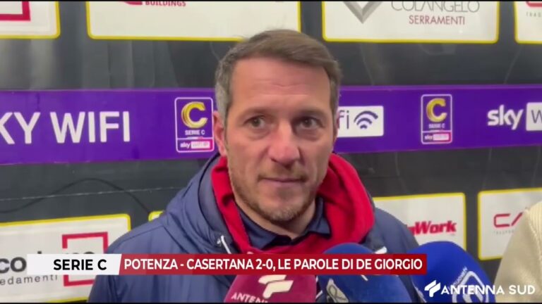 18 GENNAIO 2026 – SERIE C: POTENZA – CASERTANA 2-0, LE PAROLE DI DE GIORGIO