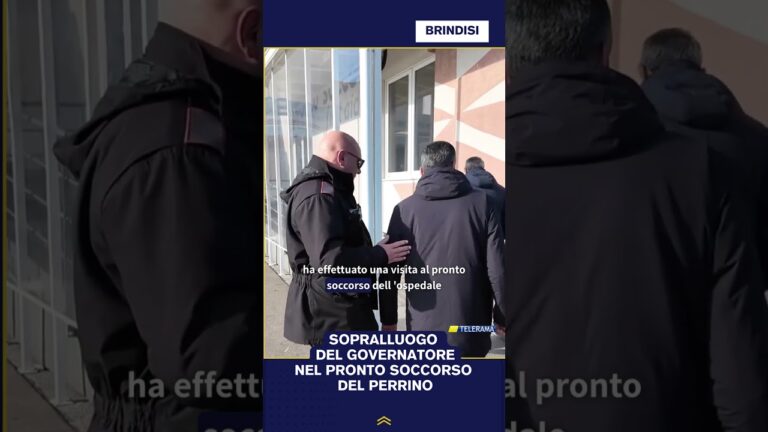 SOPRALLUOGO DEL GOVERNATORE NEL PRONTO SOCCORSO DEL PERRINO