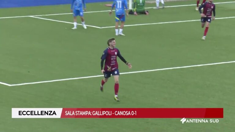 18 GENNAIO 2026 – ECCELLENZA – SALA STAMPA, GALLIPOLI – CANOSA 0-1