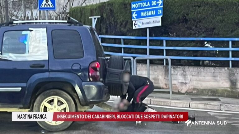 18 GENNAIO 2026    MARTINA FRANCA TA   INSEGUIMENTO DEI CARABINIERI, BLOCCATI DUE SOSPETTI RAPINATOR