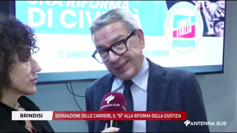 18 GENNAIO 2026   BRINDISI   SEPARAZIONE DELLE CARRIERE, IL “SÌ” ALLA RIFORMA DELLA GIUSTIZIA