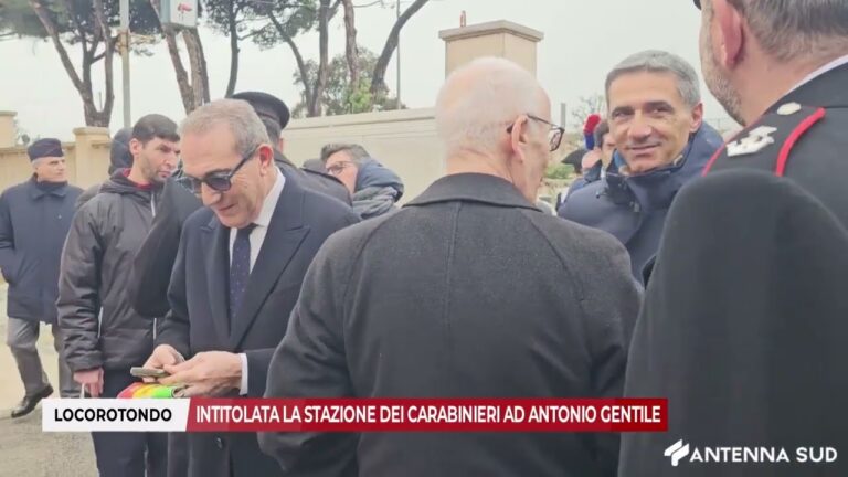 22 GENNAIO 2026 – LOCOROTONDO, INTITOLATA LA STAZIONE DEI CARABINIERI AD ANTONIO GENTILE