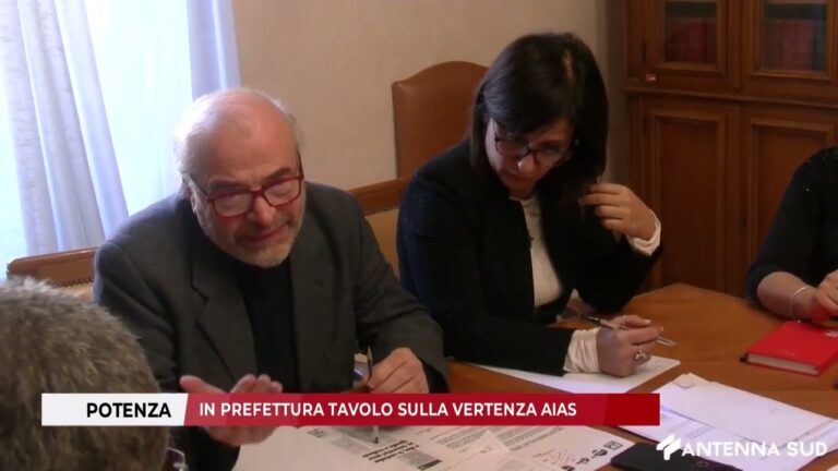 23 GENNAIO 2026 – POTENZA,  IN PREFETTURA TAVOLO SULLA VERTENZA AIAS