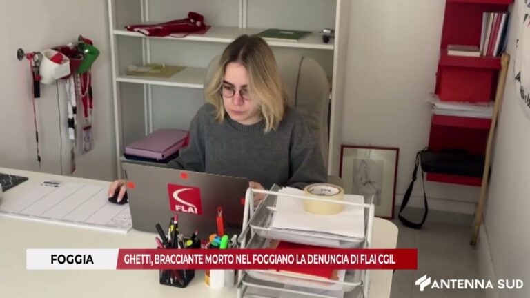 24 GENNAIO 2026 – FOGGIA – GHETTI, BRACCIANTE MORTO NEL FOGGIANO: LA DENUNCIA DI FLAI CGIL