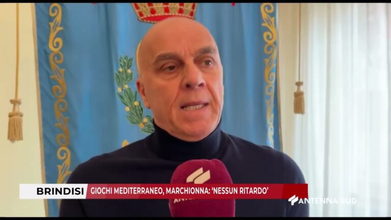 26 GENNAIO 2026 – BRINDISI – GIOCHI MEDITERRANEO, MARCHIONNA ‘NESSUN RITARDO