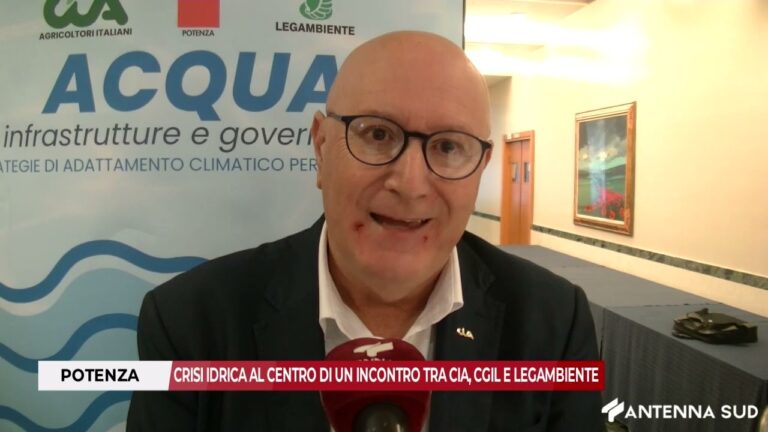 30 GENNAIO 2026 – POTENZA:CRISI IDRICA AL CENTRO DI UN INCONTRO TRA CIA, CGIL E LEGAMBIENTE