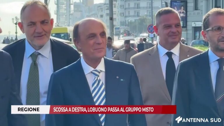 30 GENNAIO 2026 – REGIONE: SCOSSA A DESTRA, LOBUONO PASSA AL GRUPPO MISTO