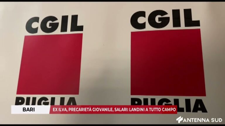 30 GENNAIO 2026 – BARI   EX ILVA, PRECARIETÀ GIOVANILE, SALARI: LANDINI A TUTTO CAMPO