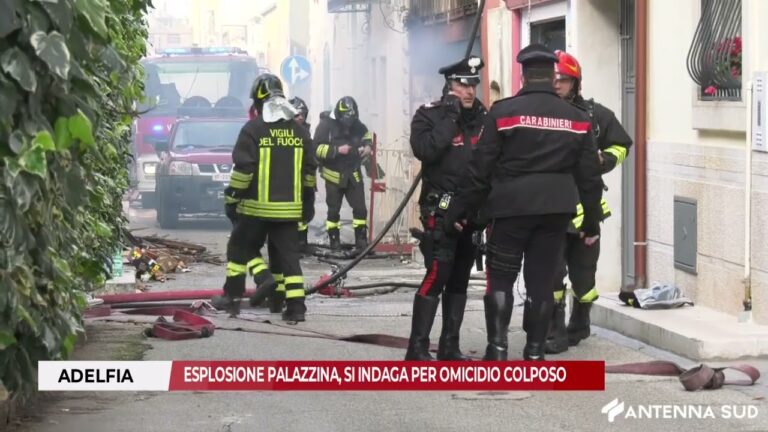 2 FEBBRAIO 2026 – ADELFIA: ESPLOSIONE PALAZZINA, SI INDAGA PER OMICIDIO COLPOSO