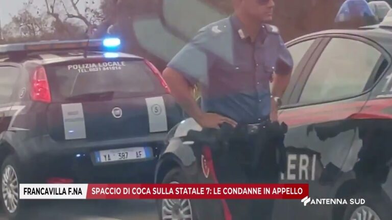 03 FEBBRAIO 2026 – FRANCAVILLA F.NA (BR) – SPACCIO DI COCA SULLA STATALE 7: LE CONDANNE IN APPELLO