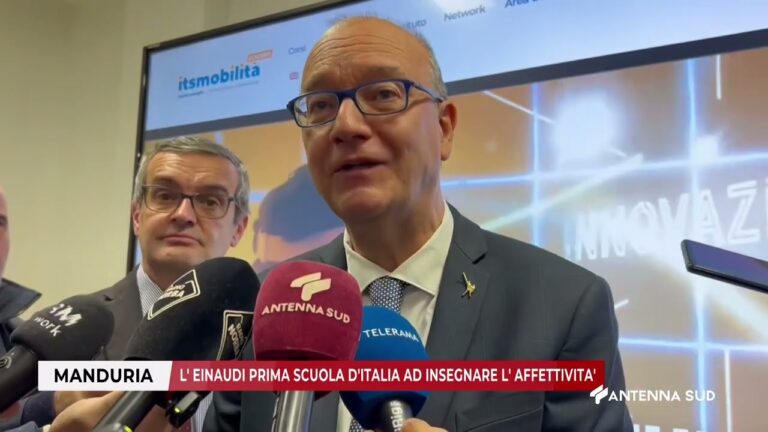 03 FEBBRAIO 2026 – MANDURIA (TA) – L’ EINAUDI PRIMA SCUOLA D’ITALIA AD INSEGNARE L’ AFFETTIVITA’