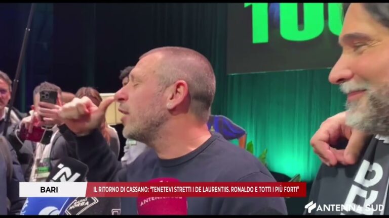 3 FEBBRAIO 2026 – BARI, CASSANO: “TENETEVI STRETTI I DE LAURENTIIS. RONALDO E TOTTI I PIÙ FORTI”