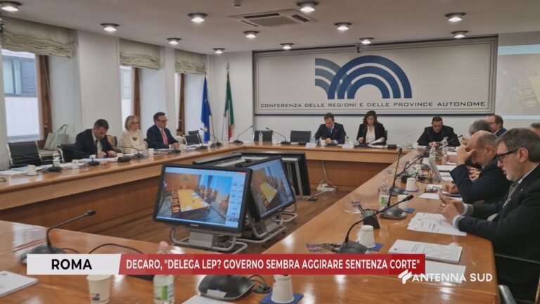 05 FEBBRAIO 2026 – ROMA – DECARO, ”DELEGA LEP: GOVERNO SEMBRA AGGIRARE SENTENZA CORTE”