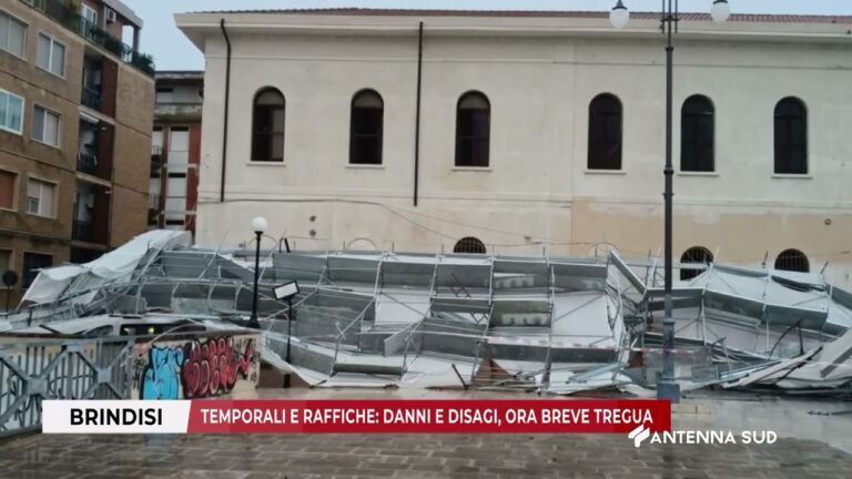 05 FEBBRAIO 2026 – BRINDISI – TEMPORALI E RAFFICHE: DANNI E DISAGI, ORA BREVE TREGUA