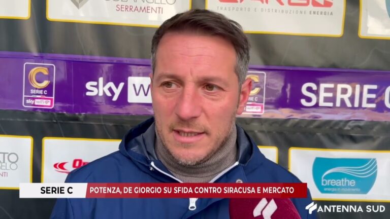 6 FEBBRAIO 2026 -SERIE C: POTENZA, DE GIORGIO SU SFIDA CONTRO SIRACUSA E MERCATO