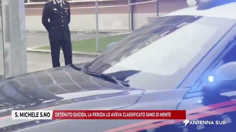 05 FEBBRAIO 2026 S. MICHELE S.NO –  DETENUTO SUICIDA, LA PERIZIA LO AVEVA CLASSIFICATO SANO DI MENTE